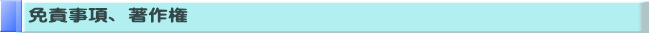 免責事項、著作権